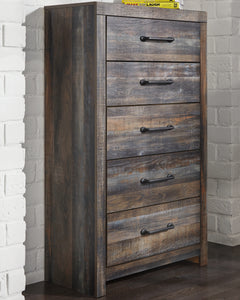 Drystan Multi King Bookcase Storage Bed, Dresser, Mirror, Chest and 2 Nightstands - Ornate Home