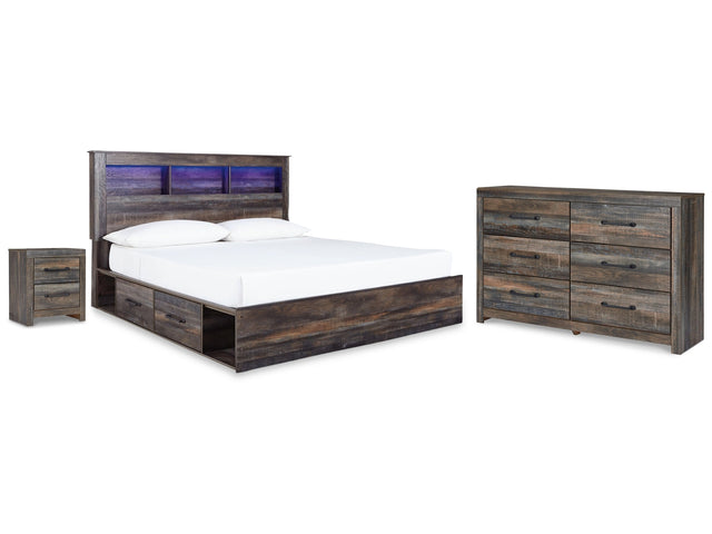 Drystan Multi King Bookcase Storage Bed, Dresser and Nightstand (Online Special Price) - Ornate Home