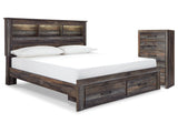 Drystan Multi King Bookcase Storage Bedroom Set with Chest (Online Special Price) - Ornate Home