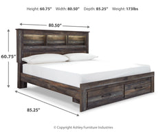 Drystan Multi King Bookcase Storage Bedroom Set with Dresser, Mirror, Chest and Nightstand - Ornate Home