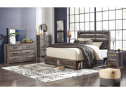 Drystan Multi King Panel Bedroom Set with Storage, Dresser, Mirror, Chest and 2 Nightstands - Ornate Home