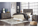 Drystan Multi King Panel Headboard with Metal Frame, Dresser, Mirror, and Nightstand - Ornate Home
