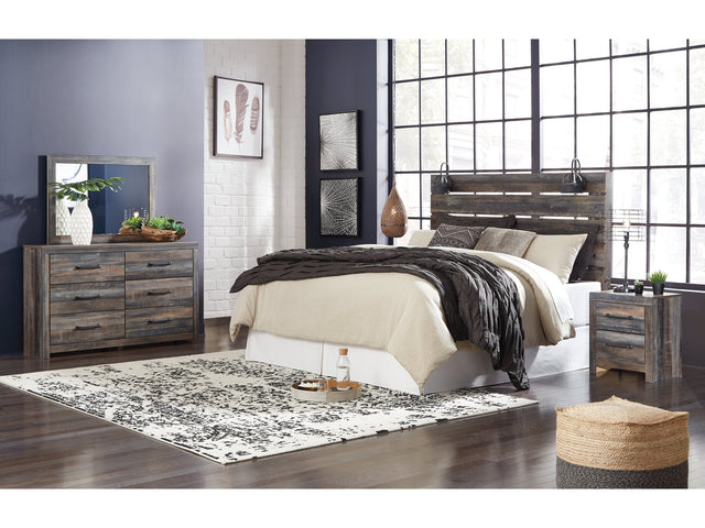 Drystan Multi King Panel Headboard with Metal Frame, Dresser, Mirror, and Nightstand - Ornate Home