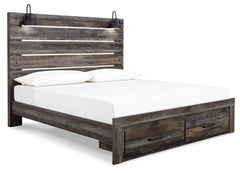 Drystan Multi King Panel Storage Bedroom Set with Dresser, Mirror and Nightstand - Ornate Home