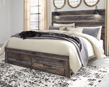 Drystan Multi King Panel Storage Bedroom Set with Dresser, Mirror and Nightstand - Ornate Home