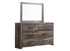 Drystan Multi King Panel Storage Bedroom Set with Dresser and Mirror - Ornate Home