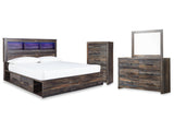Drystan Multi King Storage Bed, Dresser, Mirror and Chest (Online Special Price) - Ornate Home