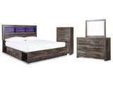 Drystan Multi King Storage Bed, Dresser, Mirror and Chest - Ornate Home
