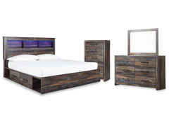 Drystan Multi King Storage Bed, Dresser, Mirror and Chest - Ornate Home