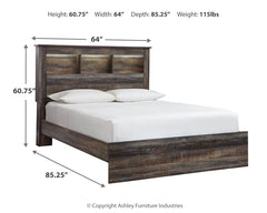 Drystan Multi Queen Bookcase Bed & Dresser & 2 Nightstands - Ornate Home