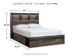 Drystan Multi Queen Bookcase Bed with Storage, Dresser and Nightstand - Ornate Home