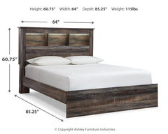 Drystan Multi Queen Bookcase Panel Bedroom Set with Dresser, Mirror Chest and Nightstand - Ornate Home