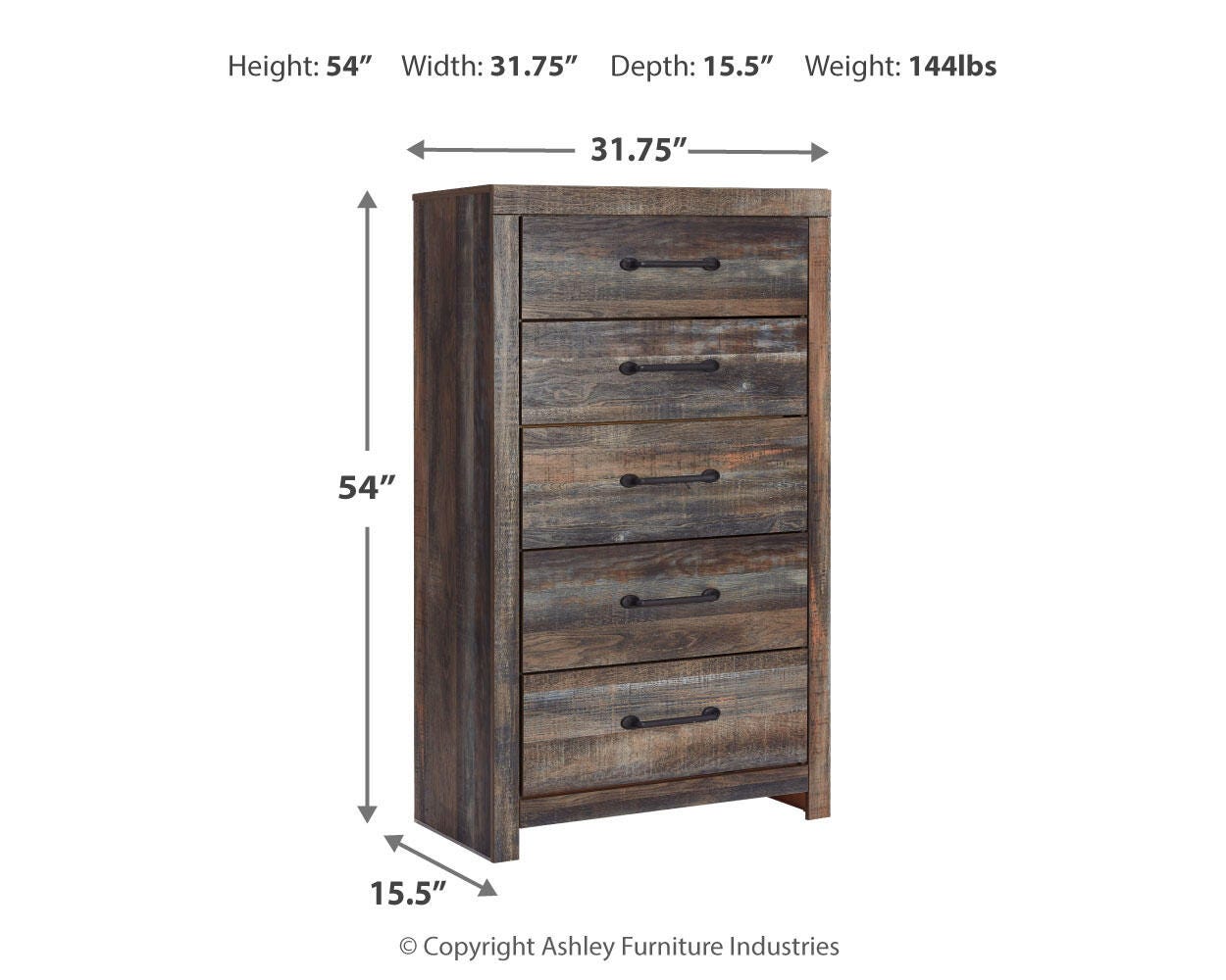 Drystan Multi Queen Bookcase Storage Bed, Dresser, Mirror, Chest and Nightstand - Ornate Home