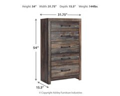 Drystan Multi Queen Bookcase Storage Bed, Dresser, Mirror, Chest and Nightstand - Ornate Home