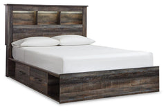 Drystan Multi Queen Bookcase Storage Bed, Dresser, Mirror, Chest and Nightstand - Ornate Home