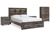 Drystan Multi Queen Bookcase Storage Bedroom Set with Chest and 2 Nightstands - Ornate Home
