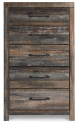 Drystan Multi Queen Bookcase Storage Bedroom Set with Dresser, Mirror, Chest and 2 Nightstands (Online Special Price) - Ornate Home