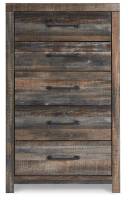 Drystan Multi Queen Bookcase Storage Bedroom Set with Dresser, Mirror, Chest and 2 Nightstands (Online Special Price) - Ornate Home