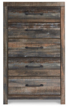 Drystan Multi Queen Bookcase Storage Bedroom Set with Dresser, Mirror, Chest and 2 Nightstands - Ornate Home