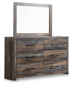 Drystan Multi Queen Bookcase Storage Bedroom Set with Dresser, Mirror, Chest and 2 Nightstands - Ornate Home