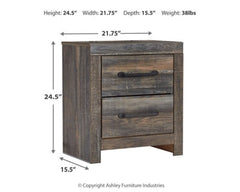 Drystan Multi Queen Bookcase Storage Bedroom Set with Dresser, Mirror and Nightstand - Ornate Home