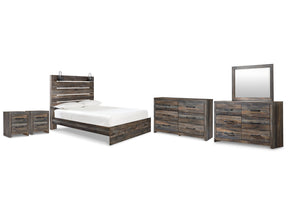 Drystan Multi Queen Panel Bed, 2 Dressers, Mirror and 2 Nightstands - Ornate Home