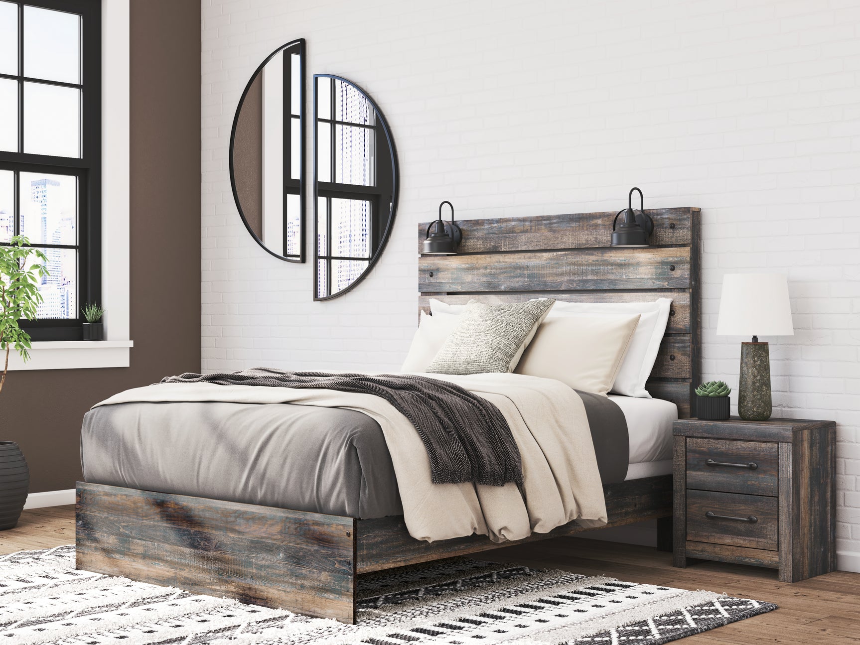 Drystan Multi Queen Panel Bed, 2 Dressers, Mirror and 2 Nightstands - Ornate Home