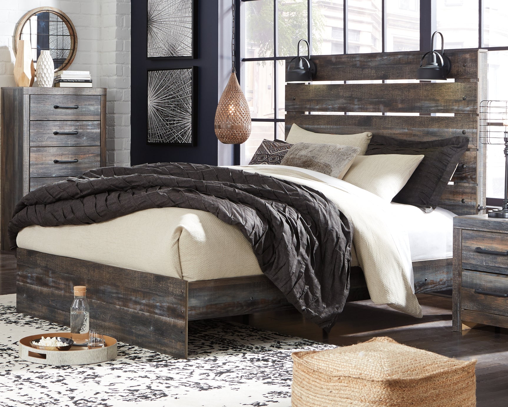 Drystan Multi Queen Panel Bed, Dresser and Mirror - Ornate Home