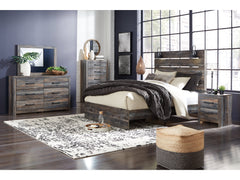 Drystan Multi Queen Panel Bedroom Set with Dresser, Mirror, Chest and Nightstand - Ornate Home