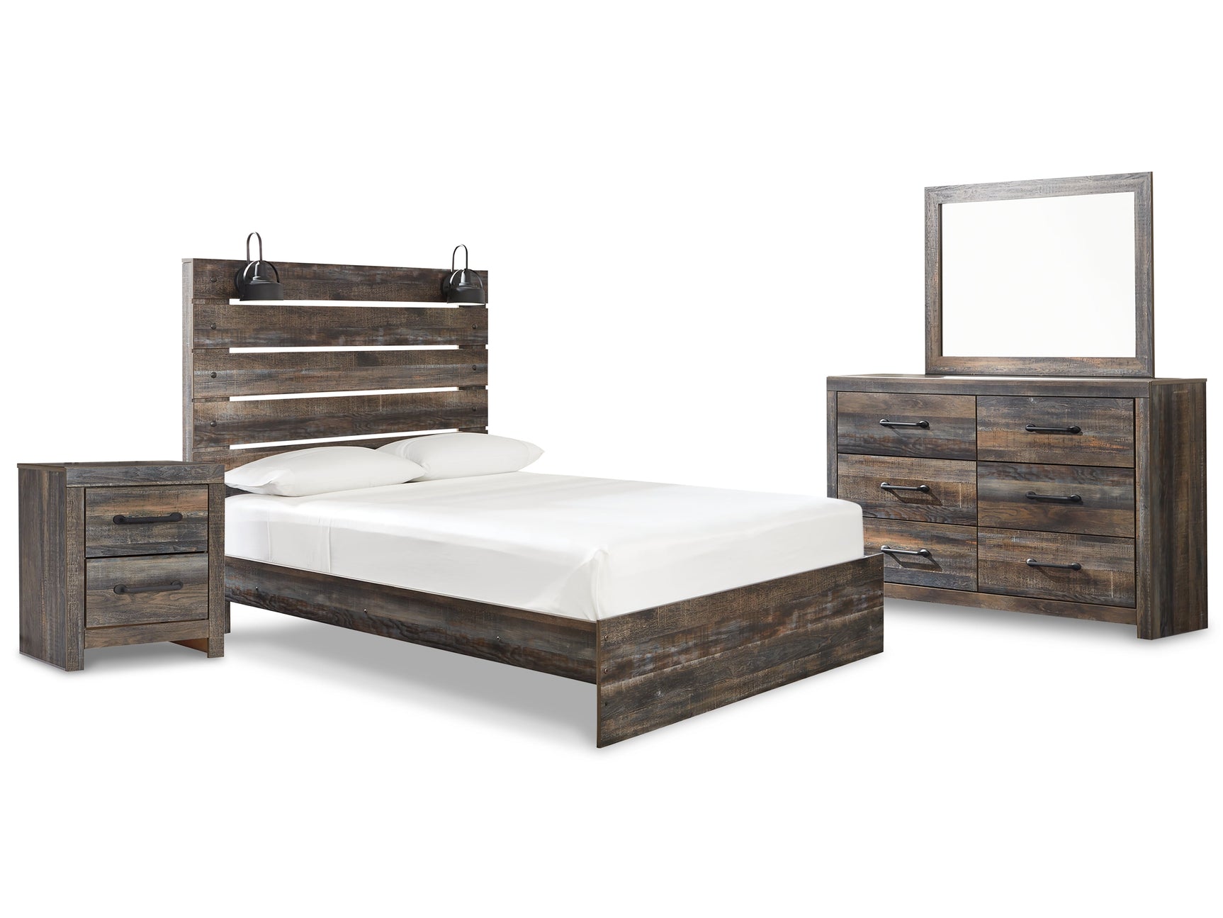 Drystan Multi Queen Panel Bedroom Set with Dresser, Mirror and Nightstand (Online Special Price) - Ornate Home