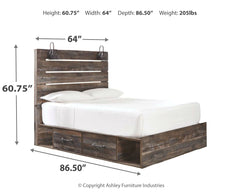 Drystan Multi Queen Panel Bedroom Set with Mirrored Dresser and Nightstand - Ornate Home