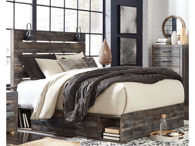 Drystan Multi Queen Panel Bedroom Set with Storage, Chest and Nightstand - Ornate Home