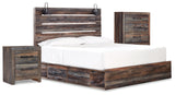 Drystan Multi Queen Panel Bedroom Set with Storage, Chest and Nightstand - Ornate Home