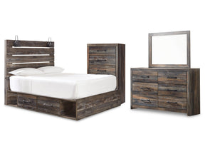 Drystan Multi Queen Panel Bedroom Set with Storage, Dresser, Mirror and Chest (Online Special Price) - Ornate Home