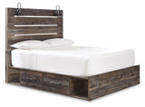 Drystan Multi Queen Panel Bedroom Set with Storage, Dresser and Mirror (Online Special Price) - Ornate Home