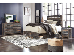 Drystan Multi Queen Panel Bedroom Set with Storage, Dresser and Mirror - Ornate Home