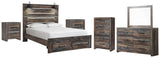 Drystan Multi Queen Panel Storage Bed, Dresser, Mirror, Chest and 2 Nightstands - Ornate Home