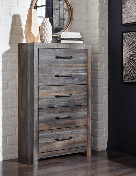 Drystan Multi Queen Panel Storage Bed, Dresser, Mirror, Chest and 2 Nightstands - Ornate Home