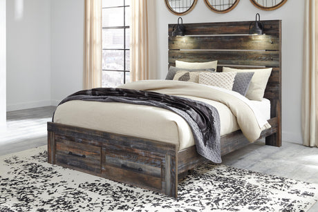 Drystan Multi Queen Panel Storage Bed, Dresser, Mirror, Chest and 2 Nightstands - Ornate Home