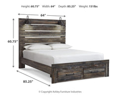 Drystan Multi Queen Panel Storage Bed, Dresser, Mirror, Chest and 2 Nightstands - Ornate Home