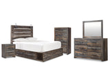 Drystan Multi Queen Panel Storage Bedroom Set with Dresser, Mirror, Chest and Nightstand - Ornate Home