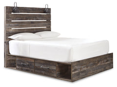 Drystan Multi Queen Panel Storage Bedroom Set with Dresser, Mirror, Chest and Nightstand - Ornate Home