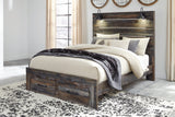 Drystan Multi Queen Panel Storage Bedroom Set with Dresser, Mirror and Nightstand (Online Special Price) - Ornate Home