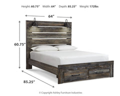 Drystan Multi Queen Panel Storage Bedroom Set with Dresser and Mirror - Ornate Home