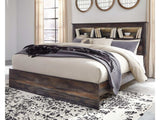Drystan Multi Tone King Panel Bed w/ Bookcase HB (Online Special Price) - Ornate Home