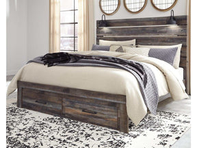 Drystan Multi Tone King Panel Bed w/ FB Storage (Online Special Price) - Ornate Home