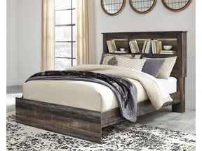 Drystan Multi Tone Queen Bed w/ Bookcase HB (Online Special Price) - Ornate Home