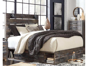 Drystan Multi Tone Queen Panel Bed w/ 4 Storage Drawers (Online Special Price) - Ornate Home