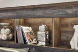 Drystan Multi Tone Queen Panel Bed w/ FB Storage & Bookcase HB (Online Special Price) - Ornate Home