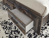 Drystan Multi Tone Queen Panel Bed w/ FB Storage & Bookcase HB (Online Special Price) - Ornate Home